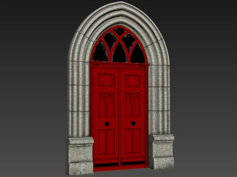 Entrance classic door 121 3D Model