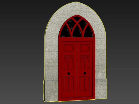 Entrance classic door 121 3D Model