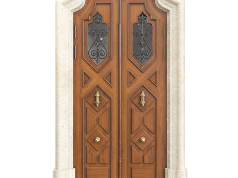 Entrance classic door 123 3D Model