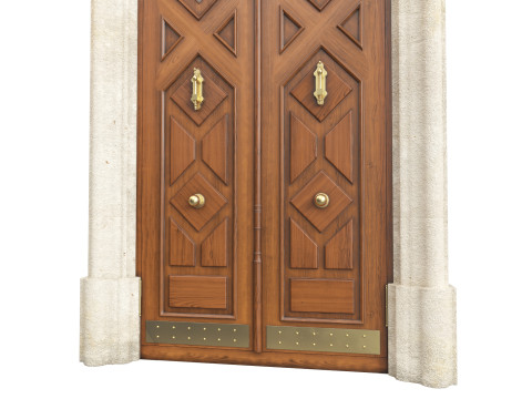 Entrance classic door 123 3D मॉडल