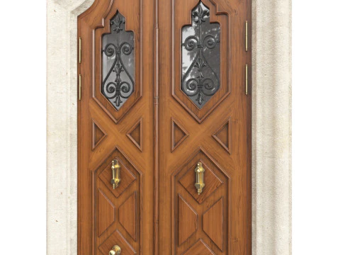 Entrance classic door 123 3D Model