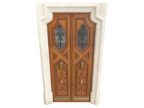 Entrance classic door 123 3D मॉडल