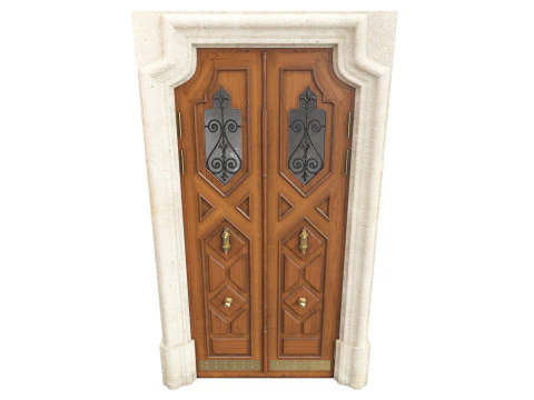 Entrance classic door 123 3D Model