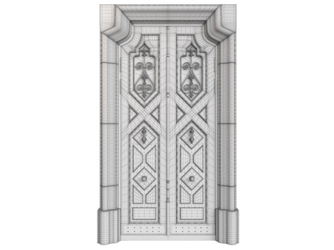 Entrance classic door 123 3D मॉडल