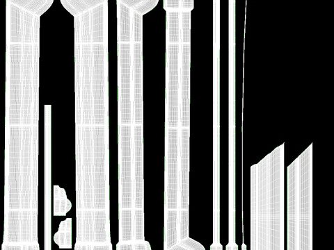 Entrance classic door 123 3D Model