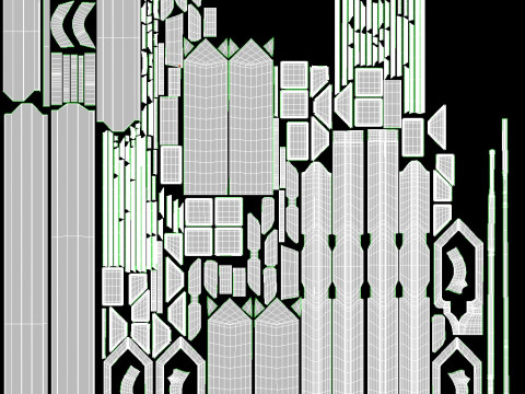 Entrance classic door 123 3D मॉडल