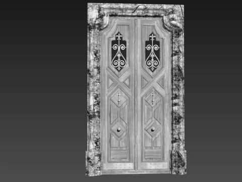 Entrance classic door 123 3D Model