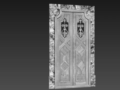 Entrance classic door 123 3D Model