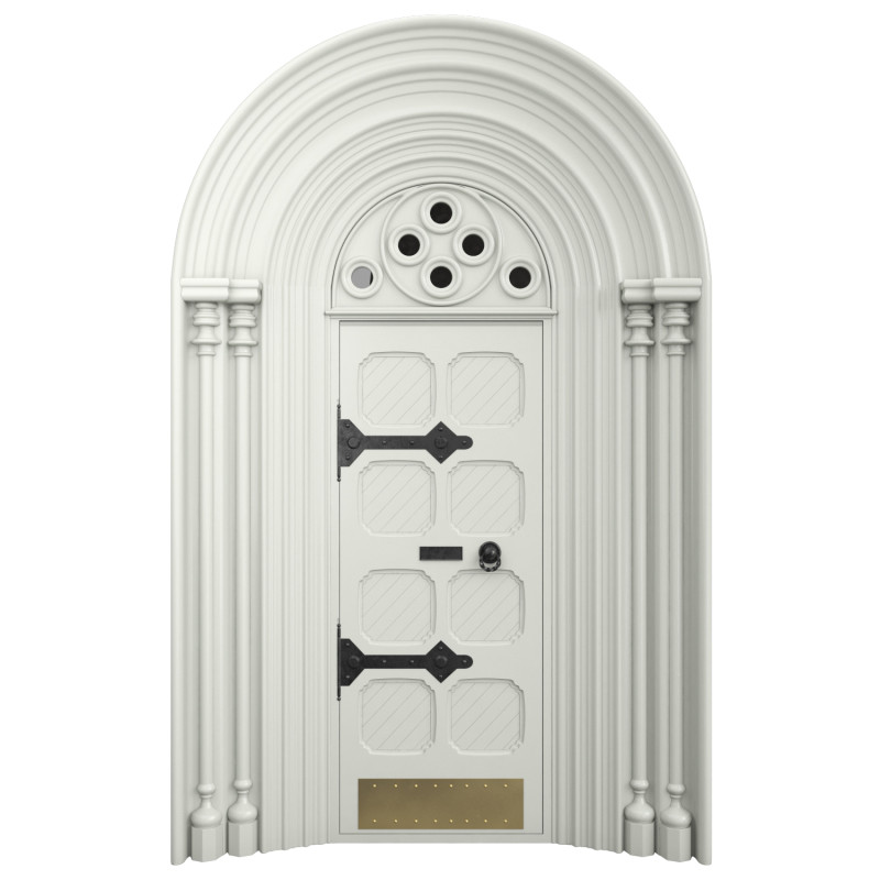 Entrance classic door 124 Modelo 3D .c4d .max .obj .3ds .fbx .stl .blend 