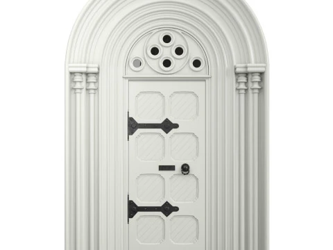 Porte d'entr&eacute;e classique 124 Modèle 3D