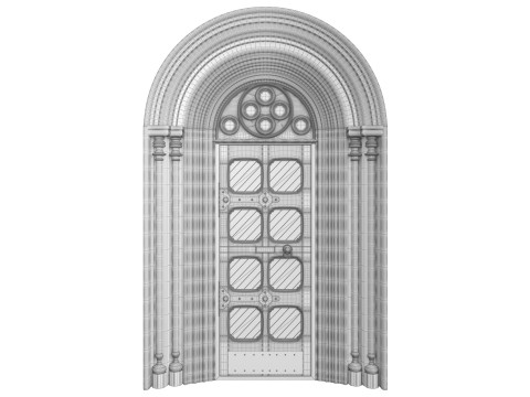 Entrance classic door 124 Modelo 3D