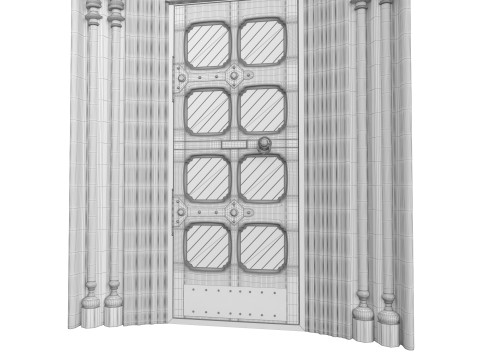 Entrance classic door 124 Modelo 3D