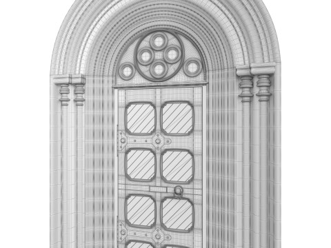 Entrance classic door 124 Modelo 3D