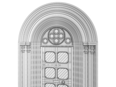 Entrance classic door 124 Modelo 3D