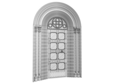 Entrance classic door 124 Modelo 3D