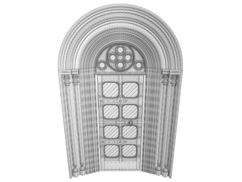 Entrance classic door 124 Modelo 3D