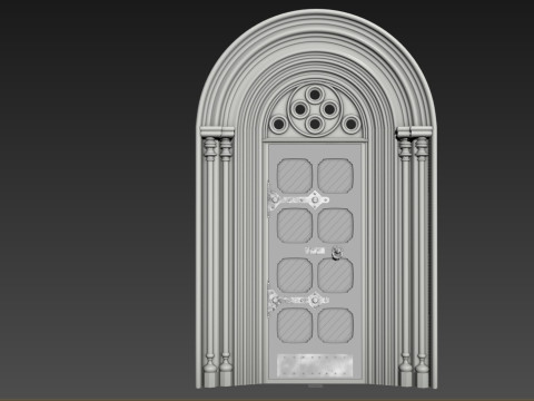Entrance classic door 124 Modelo 3D