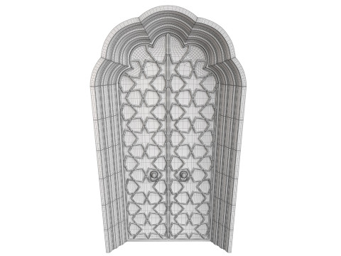 Entrance classic door 125 3D 모델