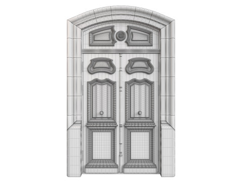 Entrance classic door 126 3D 모델