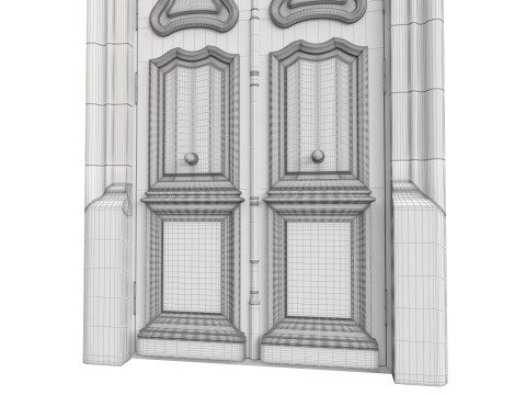 Entrance classic door 126 3D 모델