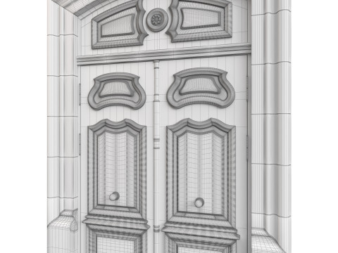 Entrance classic door 126 3D 모델