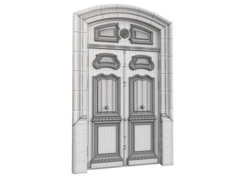 Entrance classic door 126 3D 모델