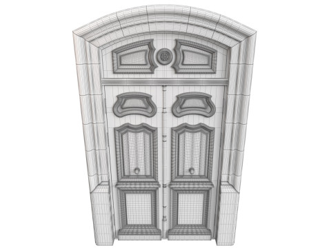 Entrance classic door 126 3D 모델