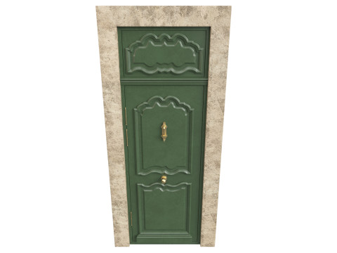 Entrance classic door 127 3D 模型