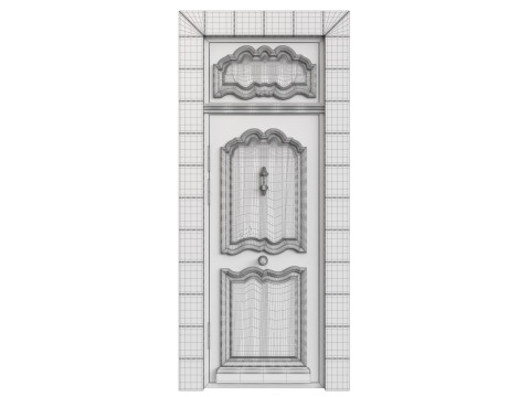 Entrance classic door 127 3D 模型