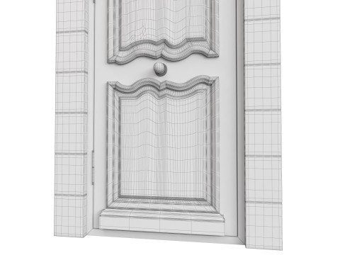 Entrance classic door 127 3D 模型