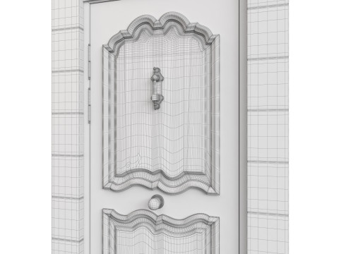 Entrance classic door 127 3D 模型