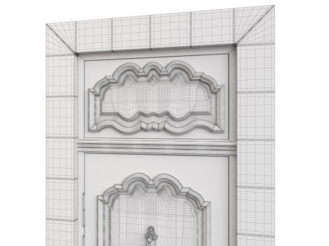Entrance classic door 127 3D 模型