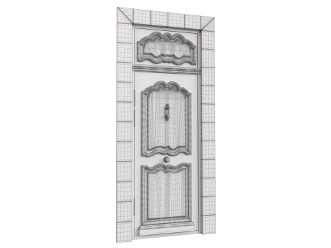 Entrance classic door 127 3D 模型