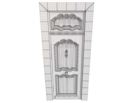 Entrance classic door 127 3D 模型