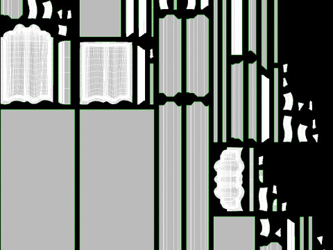 Entrance classic door 127 3D 模型