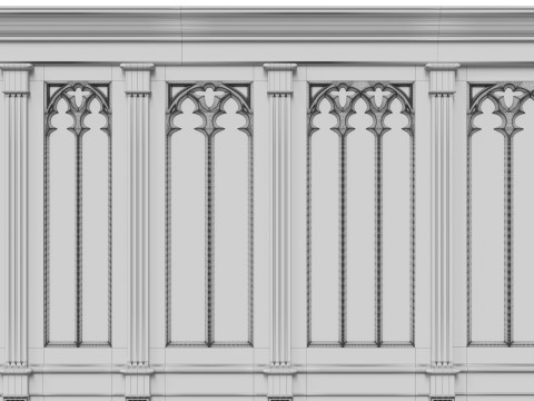 Wooden panels 24 3D 模型