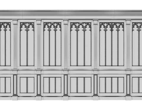 Wooden panels 24 3D 模型