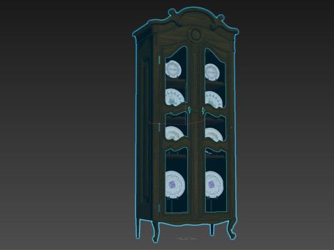 Showcase in classic style 750 3D Model
