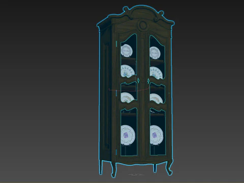 Showcase in classic style 750 3D Model