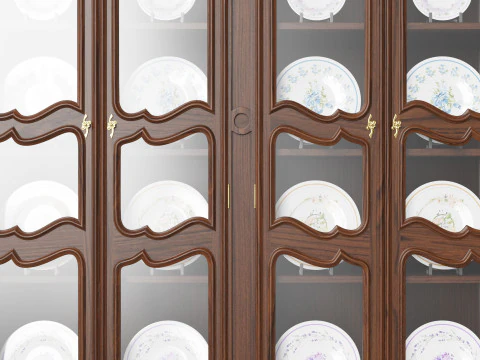 Showcase in classic style 1400 3D Model