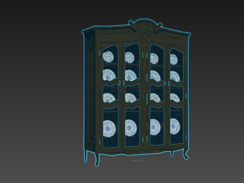Showcase in classic style 1400 3D Model