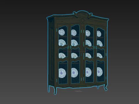 Showcase in classic style 1400 3D Model