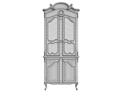 Classic style display cabinet 750 3D Model