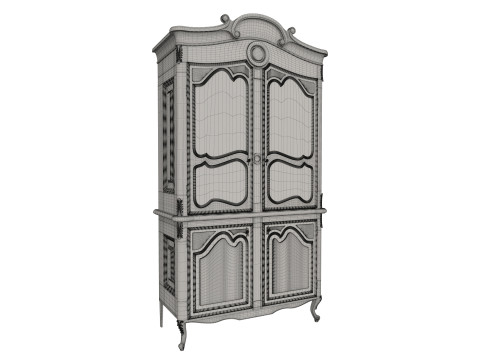 Classic style display cabinet 1200 3D Model