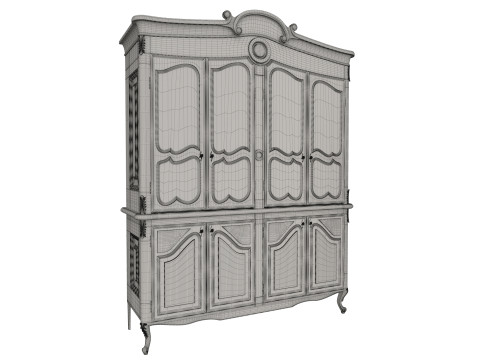 Classic style display cabinet 1400 3Dモデル