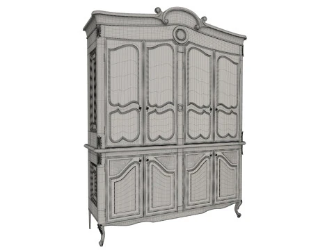 Classic style display cabinet 1400 3D Model