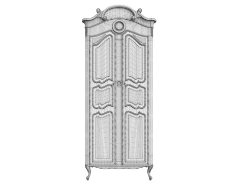 Wardrobe in classic style 750 3Dモデル