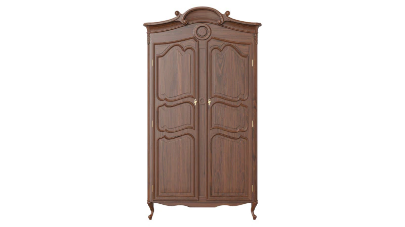 Wardrobe in classic style 1200 3D Model .c4d .max .obj .3ds .fbx .stl .blend