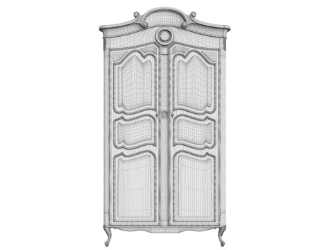 Wardrobe in classic style 1200 3D 模型