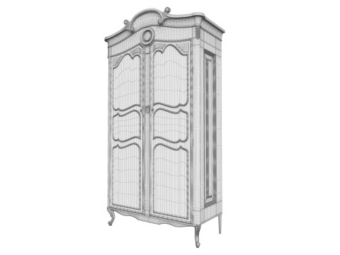 Wardrobe in classic style 1200 3D 模型